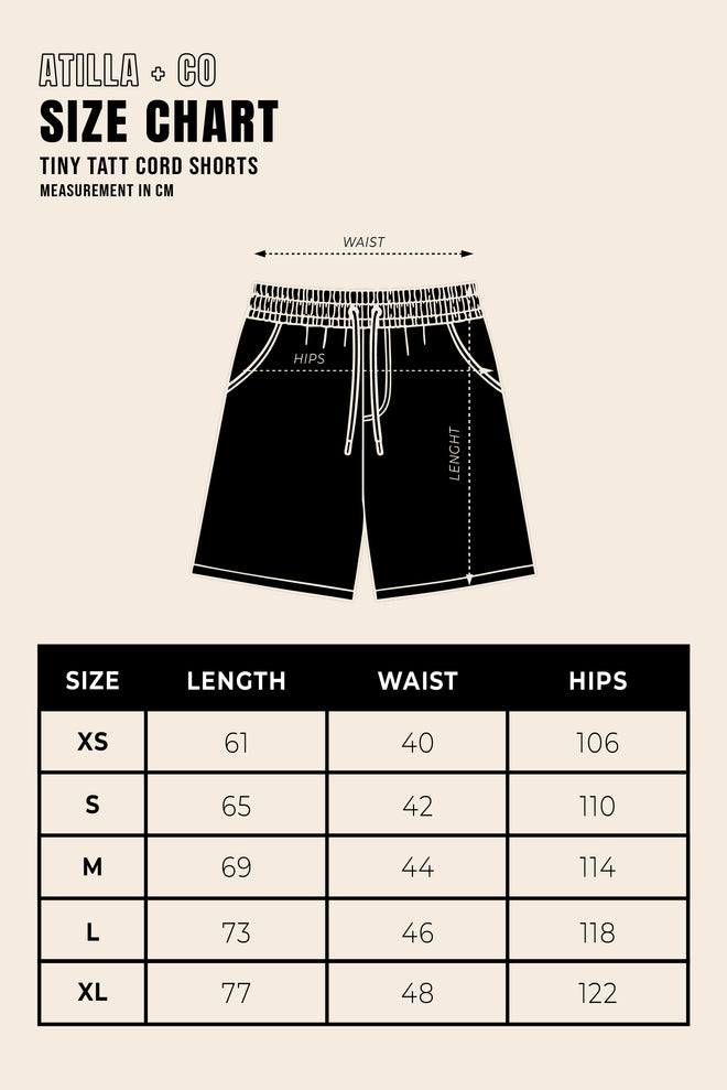TINY TATT CORD SHORTS