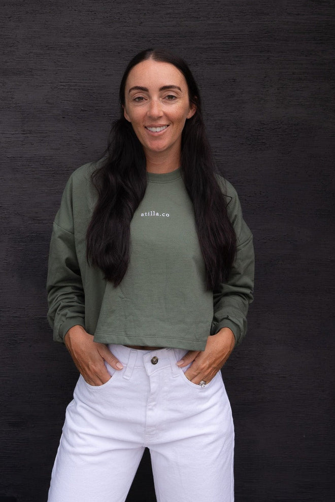 LADIES CROP SWEATER